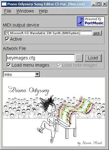 웹 도구 또는 웹 앱인 Piano Odyssey를 다운로드하여 온라인으로 Linux에서 실행하세요.