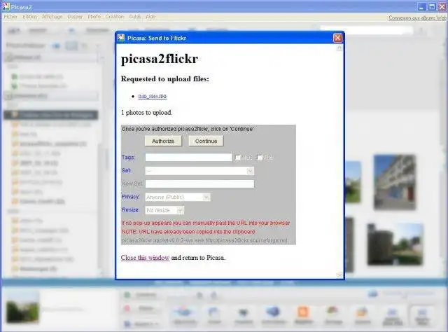 Download web tool or web app Picasa to flickr 