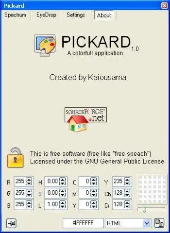 Download web tool or web app Pickard - color selector