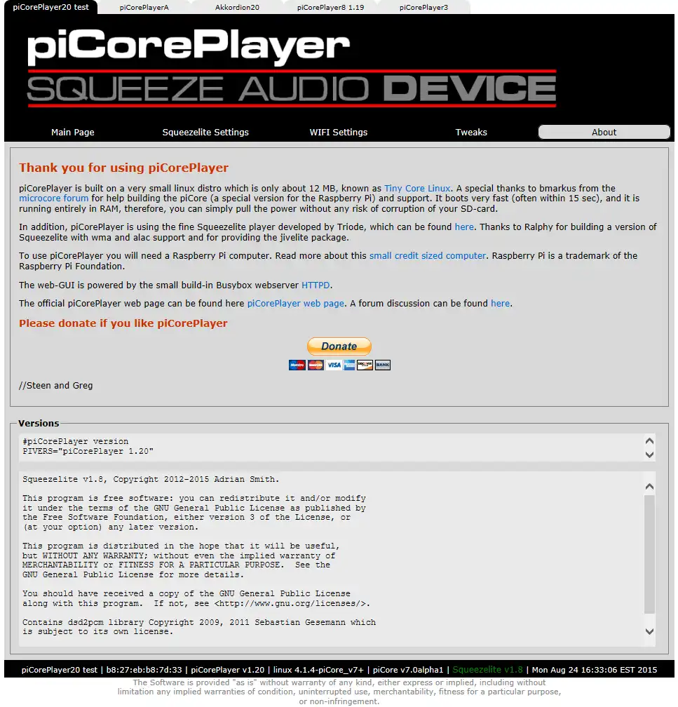 Download web tool or web app picoreplayer