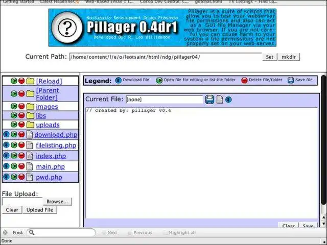 Unduh alat web atau aplikasi web Pillager