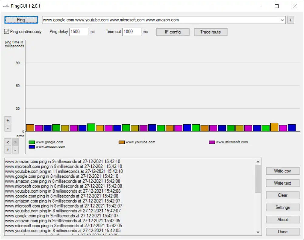 Baixe a ferramenta da web ou o aplicativo da web Ping GUI para Windows