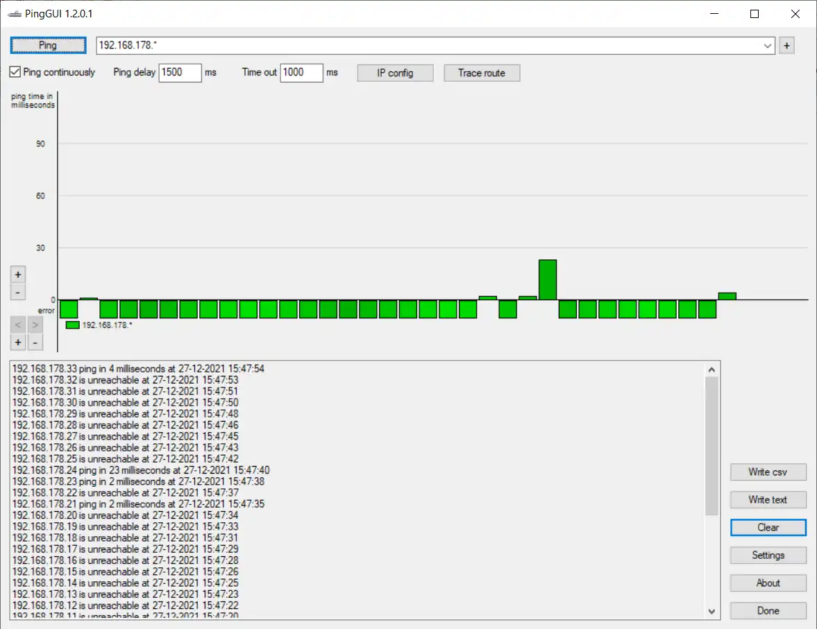 Unduh alat web atau aplikasi web Ping GUI untuk Windows