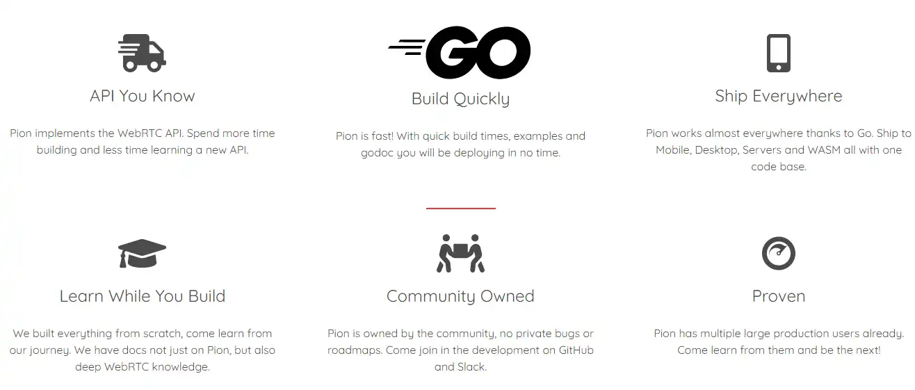 Download web tool or web app Pion WebRTC