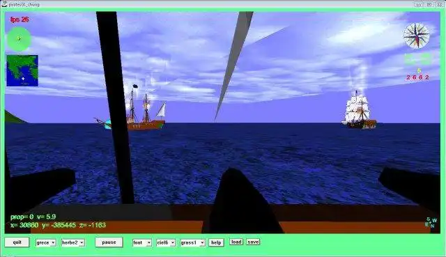 Download web tool or web app piratesGL_chung to run in Windows online over Linux online