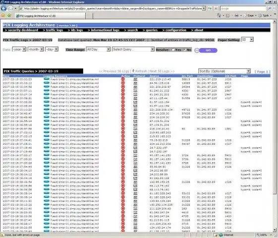 Download web tool or web app PIX Logging Architecture