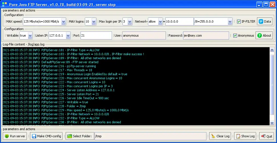 ওয়েব টুল বা ওয়েব অ্যাপ pj-ftp-server ডাউনলোড করুন