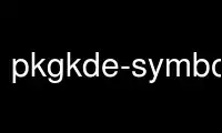 הפעל את pkgkde-symbolshelper בספק אירוח חינמי של OnWorks באמצעות אובונטו מקוון, פדורה מקוון, אמולטור מקוון של Windows או אמולטור מקוון של MAC OS