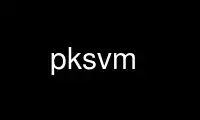 Run pksvm in OnWorks free hosting provider over Ubuntu Online, Fedora Online, Windows online emulator or MAC OS online emulator