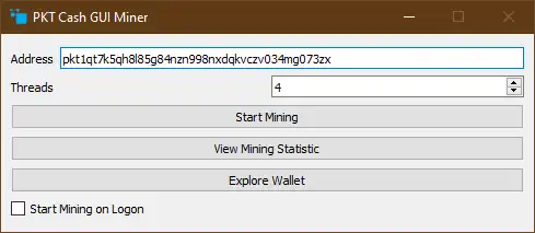 ابزار وب یا برنامه وب PKT Cash GUI Miner را دانلود کنید