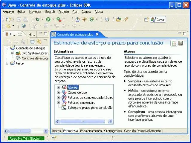 Download web tool or web app Planejamento Unificado de Software