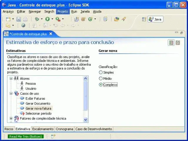 Download web tool or web app Planejamento Unificado de Software