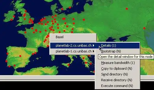 Download de webtool of webapp PlanetLab Visualizer om in Windows online via Linux online te draaien