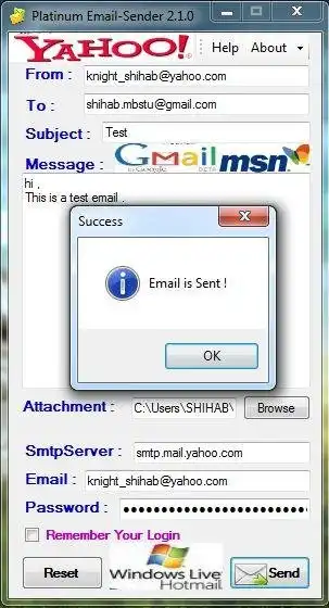 قم بتنزيل أداة الويب أو تطبيق الويب Platinum Email Sender