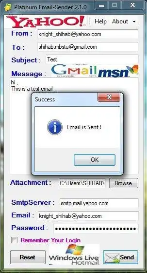 הורד כלי אינטרנט או אפליקציית אינטרנט Platinum Email Sender