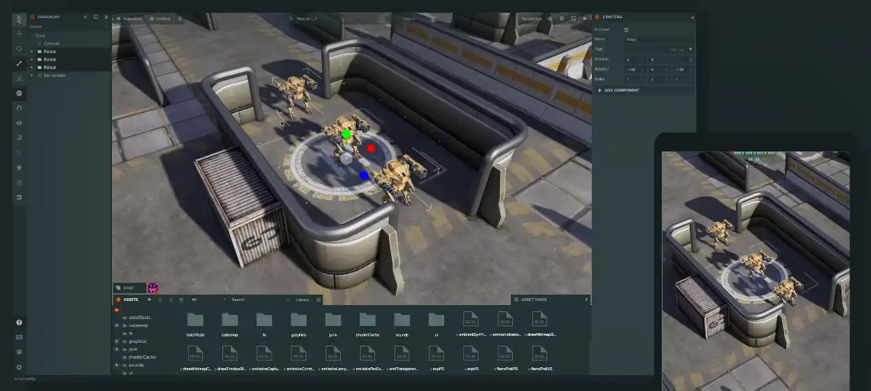 Baixe a ferramenta ou aplicativo da web PlayCanvas WebGL Game Engine