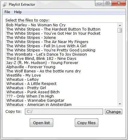 ดาวน์โหลดเครื่องมือเว็บหรือเว็บแอป Playlist Extractor