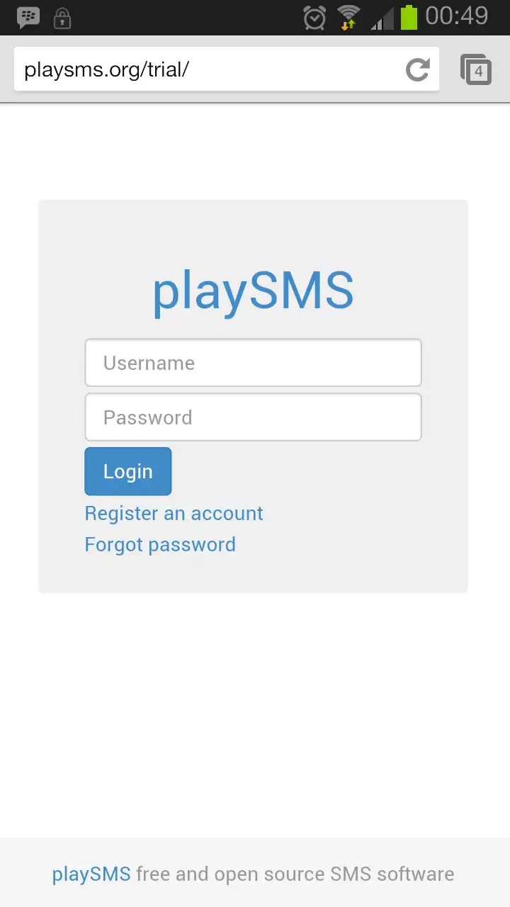 تنزيل أداة الويب أو تطبيق الويب playSMS