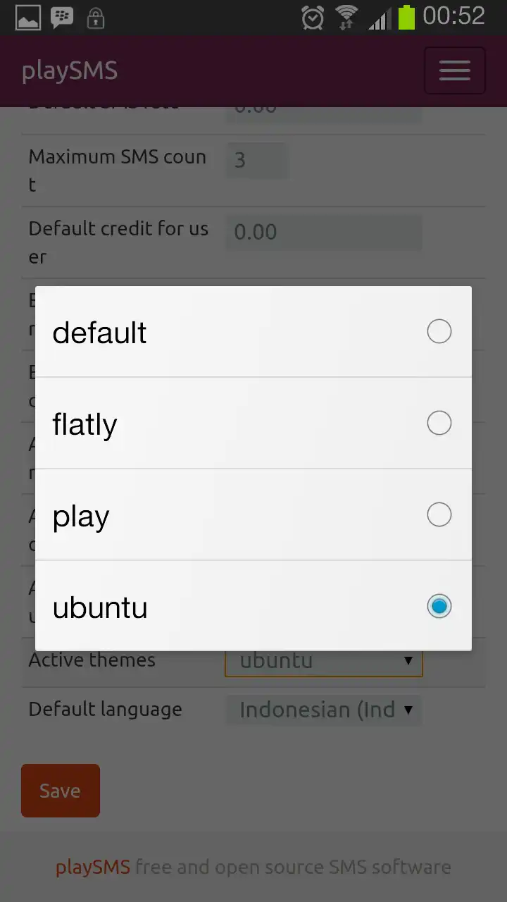 Download web tool or web app playSMS