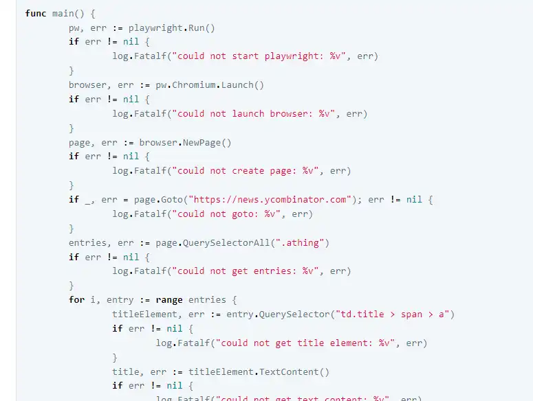 Download web tool or web app Playwright for Go
