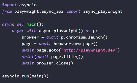 Download web tool or web app Playwright for Python