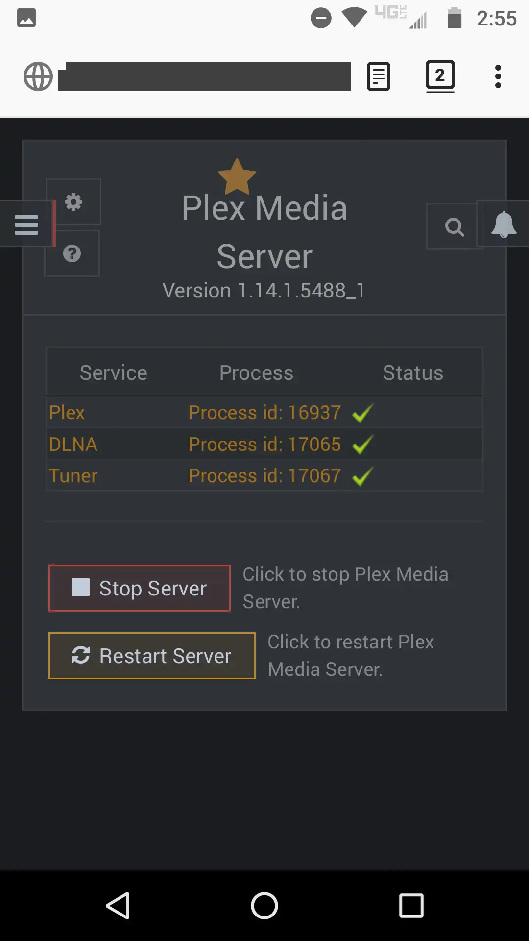 Download web tool or web app Plex Media Server Webmin Module