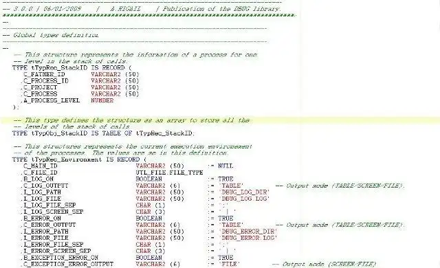 Download de webtool of webapp PL/SQL Log DBug Library voor Oracle
