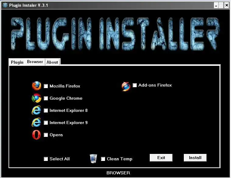 Download web tool or web app Plugin Installer V3