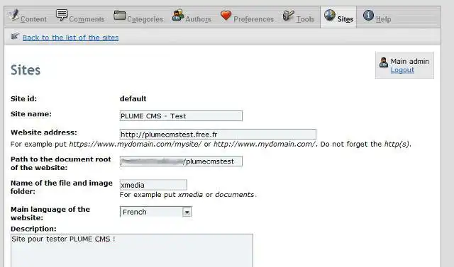 Download web tool or web app Plume CMS