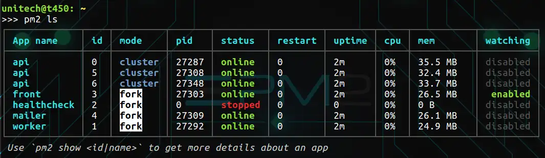 Download web tool or web app PM2