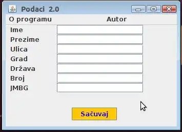 Download web tool or web app Podaci