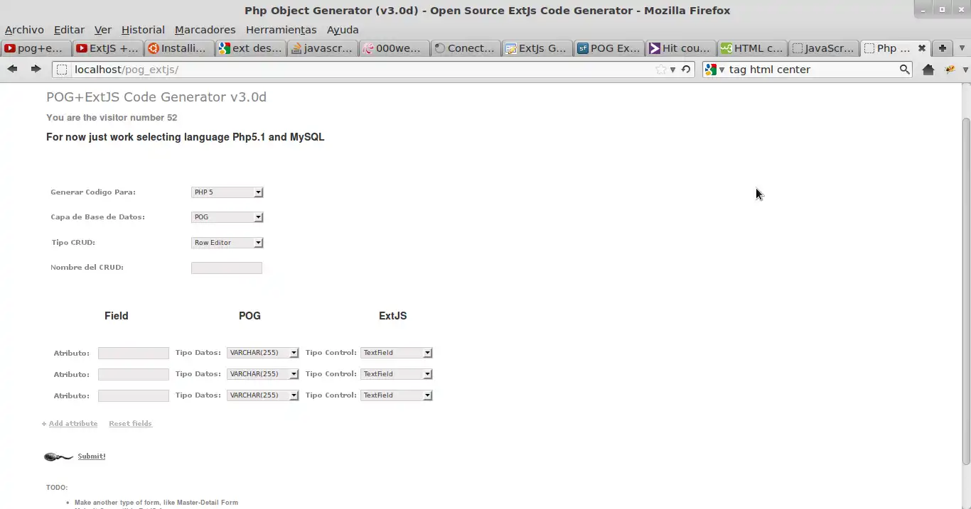 ওয়েব টুল বা ওয়েব অ্যাপ POG ExtJS কোড জেনারেটর ডাউনলোড করুন