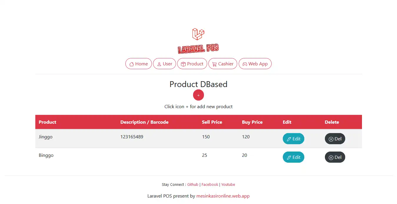 Download web tool or web app Pointofsale-sourcecode-laravel