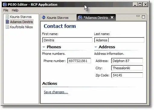 Download web tool or web app POJOEditor RCP