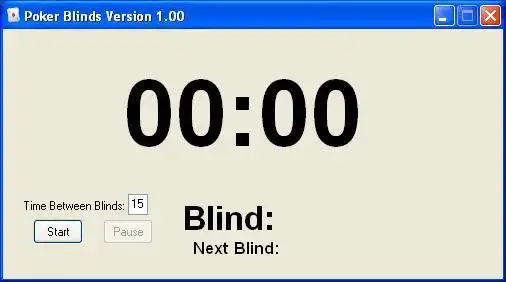 Download de webtool of webapp Poker Blinds om in Windows online via Linux online te draaien