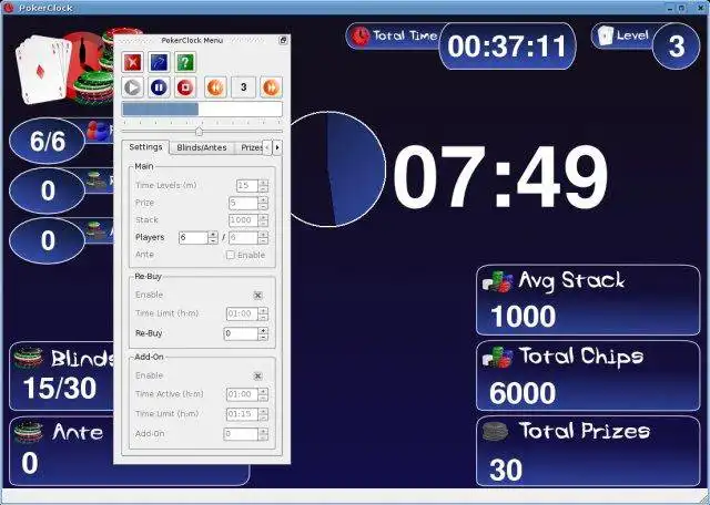 Scarica lo strumento web o l'app web PokerClock per l'esecuzione in Linux online