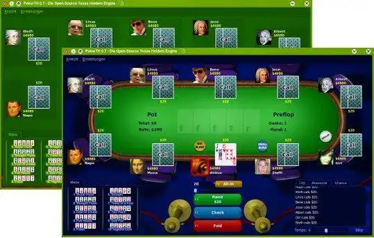 Download web tool or web app PokerTH to run in Linux online