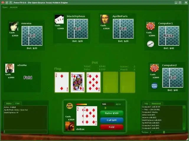 Download web tool or web app PokerTH to run in Linux online