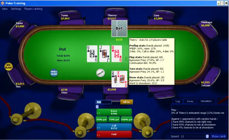 Download de webtool of webapp PokerTraining om in Windows online via Linux online te draaien