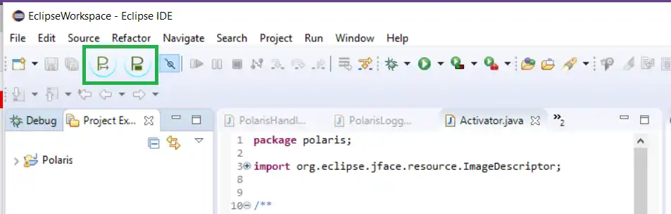 Scarica lo strumento web o l'app web Polaris che programma con la voce in Eclipse
