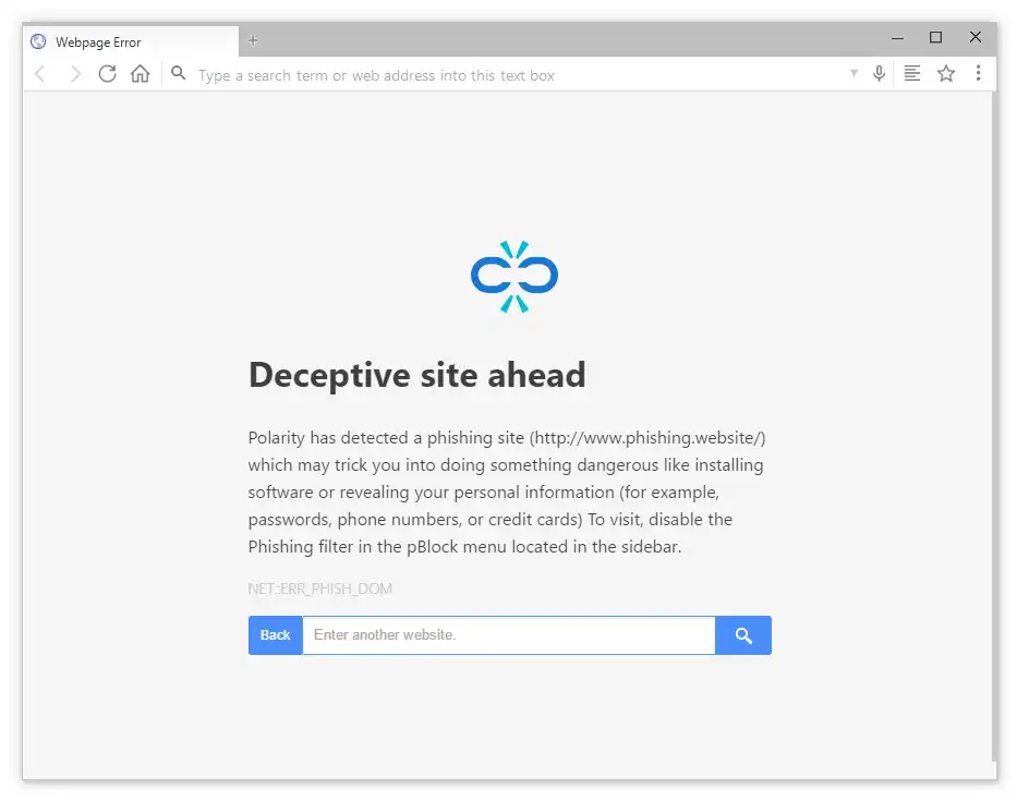 Завантажте веб-інструмент або веб-програму Polarity Browser