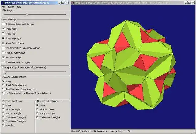 Download web tool or web app Polyhedra with Equilateral Heptagons to run in Linux online