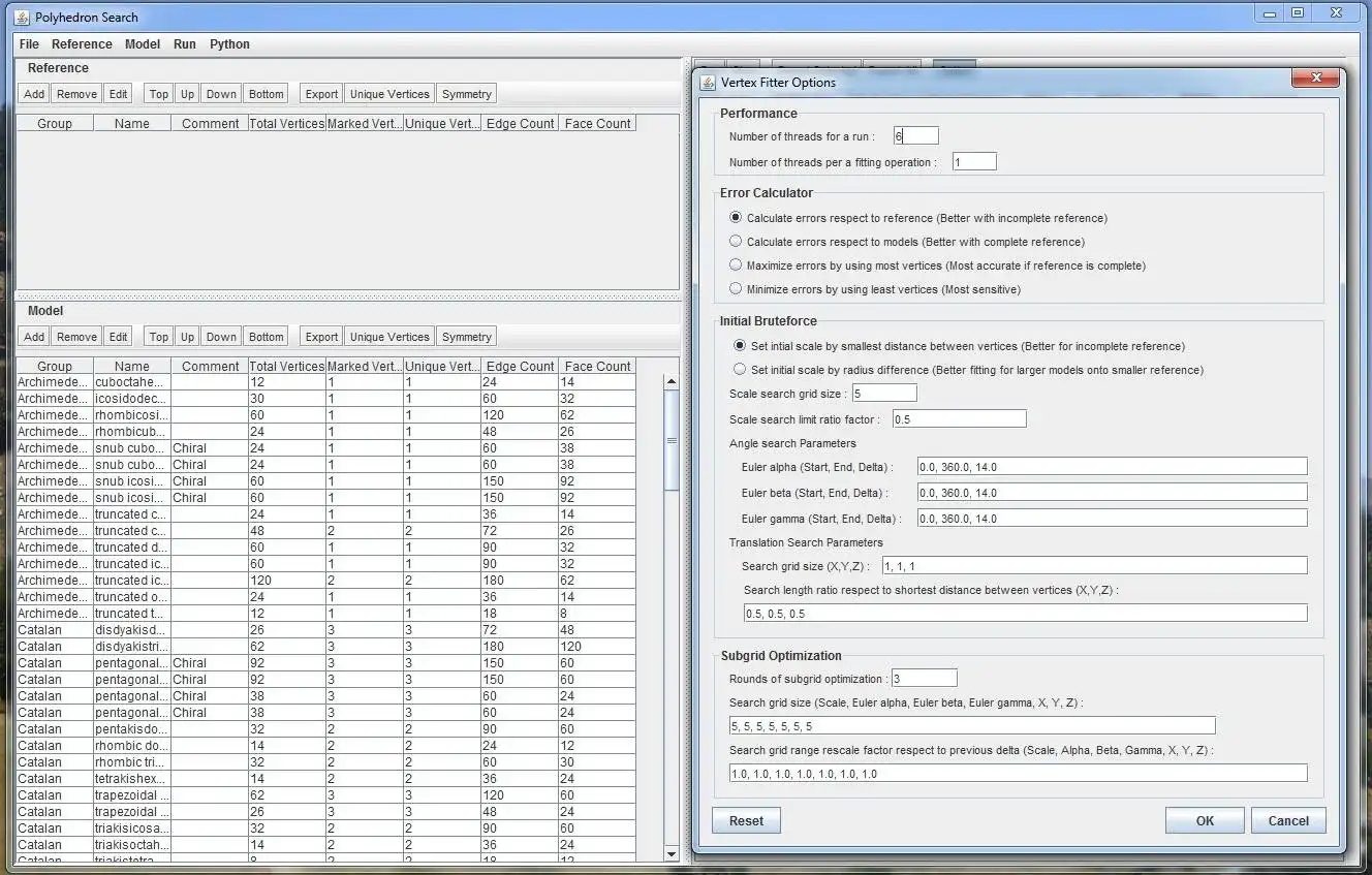 Download web tool or web app Polyhedron Search