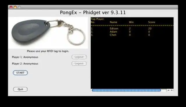 WebツールまたはWebアプリをダウンロードするPongEx_Phidg​​ets