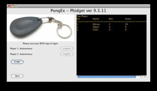 Laden Sie das Web-Tool oder die Web-App PongEx_Phidgets herunter, um sie online unter Linux auszuführen