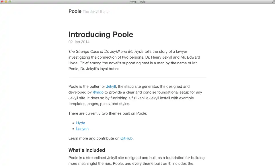 Descargar herramienta web o aplicación web Poole