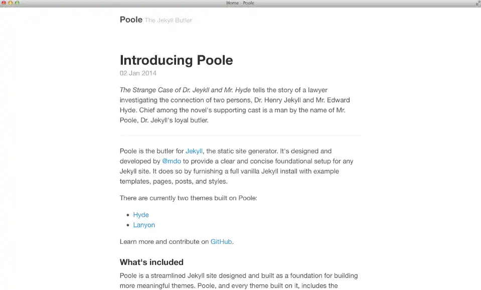 Download web tool or web app Poole