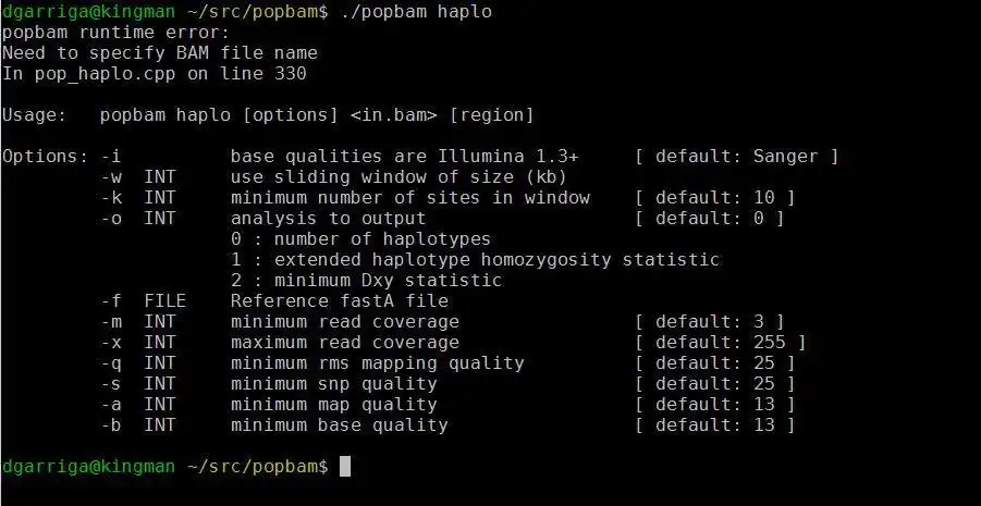 Download web tool or web app popbam to run in Linux online