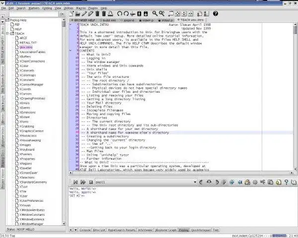 Download de webtool of webapp Poplog-plug-in voor JEdit om in Windows online via Linux online te draaien