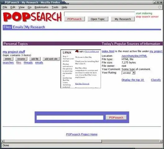Download web tool or web app POPsearch